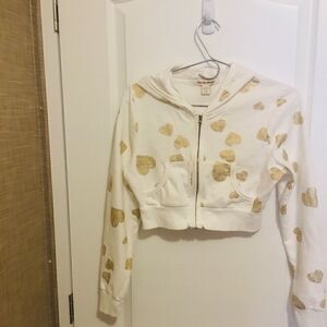 Love by design girls jacket size large heart gold
